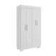 Guarda Roupa Solteiro Maya c/ 4 Portas 2 Gavetas - Branco