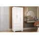 Guarda Roupa Solteiro Maya c/ 3 Portas 2 Gavetas - Branco