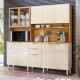 Kit de Cozinha Compacta Amora 10 Portas e 2 Gavetas - Cinamomo Touch/Off-White