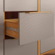 Balcão c/ Tampo c/ 2 portas e 3 Gavetas 120cm Plena - Cinamomo Touch/Nude