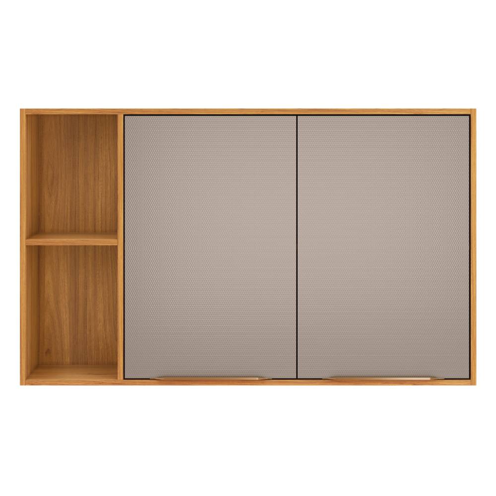 Armário Aéreo 120cm c/ 2 portas Plena - Cinamomo Touch/Nude