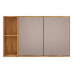 Armário Aéreo 120cm c/ 2 portas Plena - Cinamomo Touch/Nude