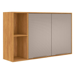 Armário Aéreo 120cm c/ 2 portas Plena - Cinamomo Touch/Nude