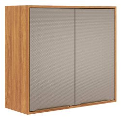 Armário Aéreo 80cm c/ 2 portas Plena - Cinamomo Touch/Nude