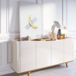 Aparador Buffet Arc 1.8 - Off White/Nature