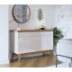 Aparador Buffet Classic 3 Portas - Off White/Nature