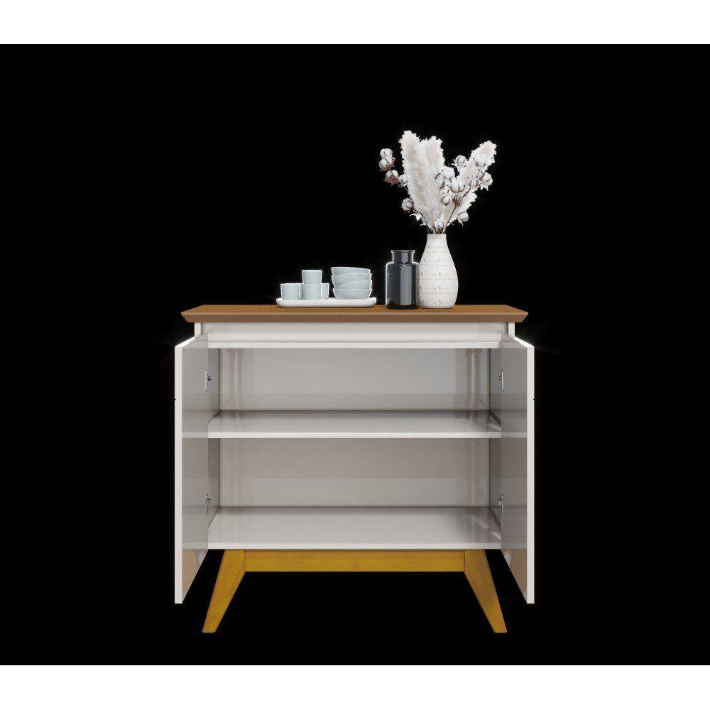 Aparador Buffet Classic 2 Portas - Off White/Nature