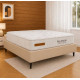 Base Cama Box Casal Courino - Bege + Colchão Bellagio Casal 32x188x138cm