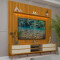 Conjunto Painel Nobre Ripado 230 + Rack Bancada Magnífico 212 para Tvs até 75″ - Naturale/Off White