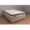 Base Baú Carioca Casal Courino - Bege + Colchão Ibiza Casal 33x188x138cm