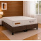 Base Box King Size 193x203 Courino - Marrom + Colchão Bellagio King 32x2,03x193cm