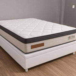 Base Baú Carioca Casal Courino - Branco + Colchão Ibiza Casal 33x188x138cm
