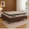 Base Box King Size 193x203 Courino - Marrom + Colchão Ibiza King 33x2,03x193cm