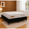 Base Box Queen Bipartido 158×198 Courino - Preto + Colchão Bellagio Queen 32x198x158