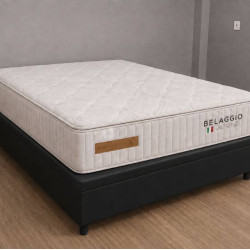 Base Baú Carioca Casal Courino - Preto + Colchão Bellagio Casal 32x188x138cm