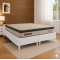 Base Box King Size 193x203 Courino - Branco + Colchão Ibiza King 33x2,03x193cm