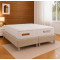 Base Box King Size 193x203 Courino - Bege + Colchão Bellagio King 32x2,03x193cm