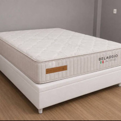 Base Baú Carioca Casal Courino - Branco + Colchão Bellagio Casal 32x188x138cm