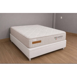 Base Baú Carioca Casal Courino - Branco + Colchão Bellagio Casal 32x188x138cm