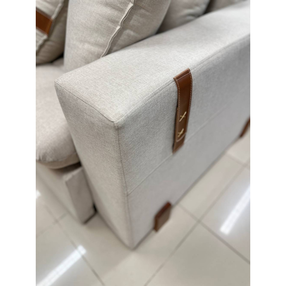 Sofá Cama Zeus retrátil e reclinável Linho - Bege