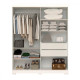 Guarda Roupa Solteiro Helena 2 Portas c/ 2 Gavetas - Branco