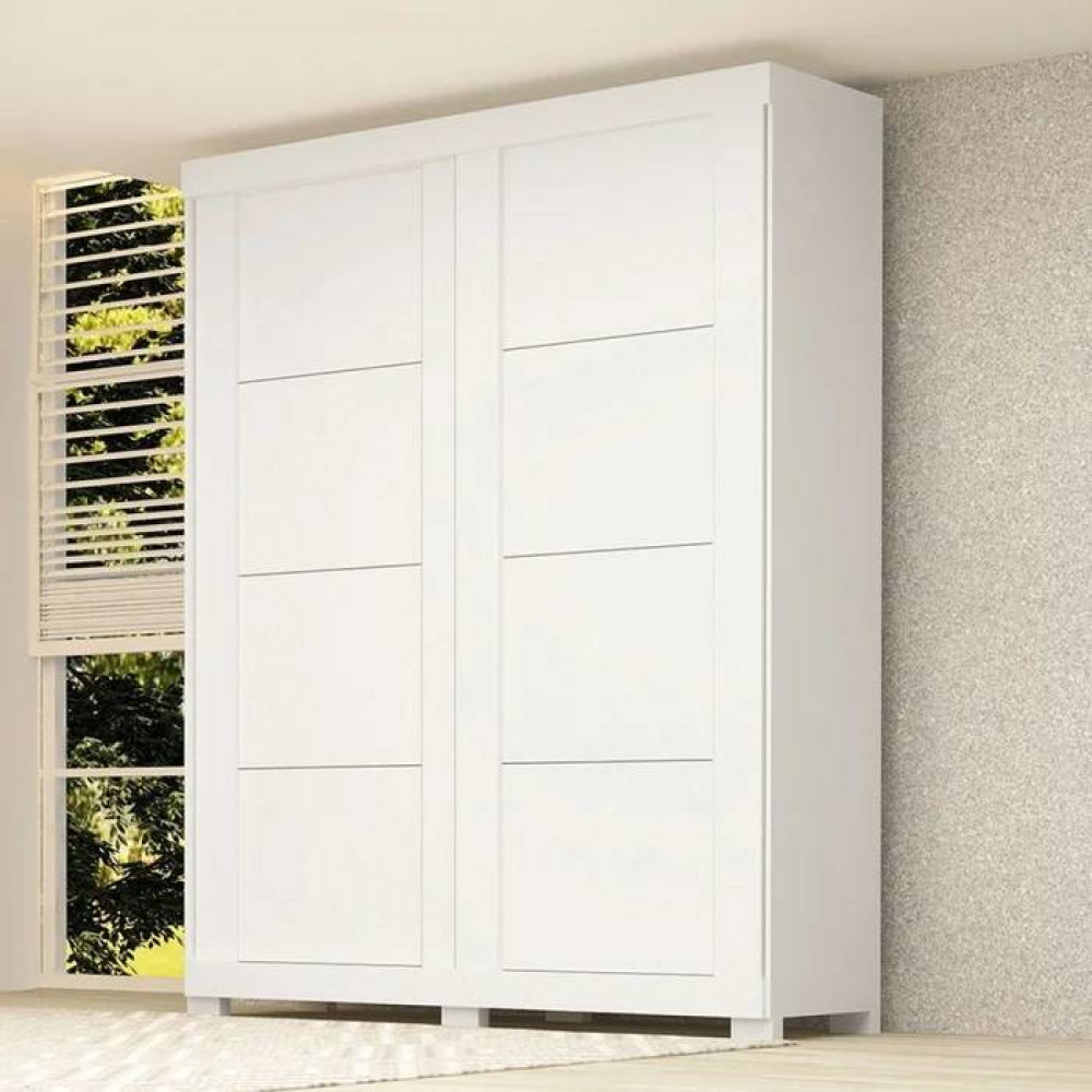 Guarda Roupa Solteiro Helena 2 Portas c/ 2 Gavetas - Branco