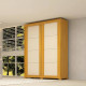 Guarda Roupa Solteiro Helena 2 Portas c/ 2 Gavetas - Cinamomo/Off White