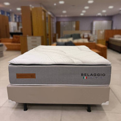 Base Cama Box Casal Courino - Bege + Colchão Bellagio Casal 32x188x138cm