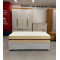 Colchão Royal Solteiro c/ Molas Ensacadas 32X188X88 Bege + Base Baú Courino Solteiro - Branco