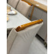 Mesa de Jantar Londrina 1.80cm Tampo Off White com  6 cadeiras Amsterdã - Linho Bege