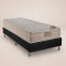 Base Solteiro (88x188x23) Courino - Preto + Colchão Ortobom Airtech Spring Pocket Solteiro 88x188x30