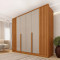 Guarda Roupa Casal Guarani c/ 6 Portas 4 Gavetas - Cinamomo/Off White