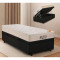 Base Baú Solteiro Courino - Preto + Colchão Ortobom c/ Molas Ensacadas Airtech Spring Pocket Solteiro