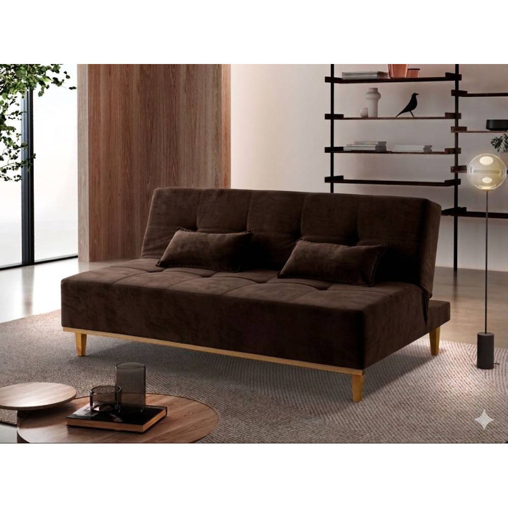 Sofá Cama 3 Lugares Dallas - Linho Marrom