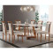 Mesa de Jantar Livia 180x90 c/ 6 Cadeiras Livia Linho Premium - Off White/ Cinamomo