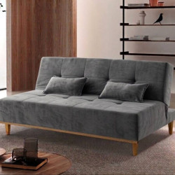 Sofá Cama 3 Lugares Dallas - Linho Cinza