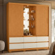 Guarda Roupa Casal Atena Albatroz c/ 2 Portas 6 Gavetas - Cinamomo/Off White