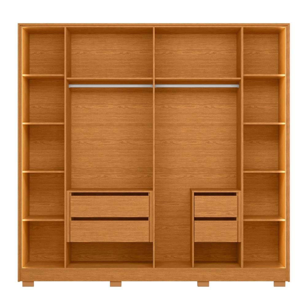Guarda Roupa Casal Napoli c/ 6 Portas 4 Gavetas - Cinamomo 