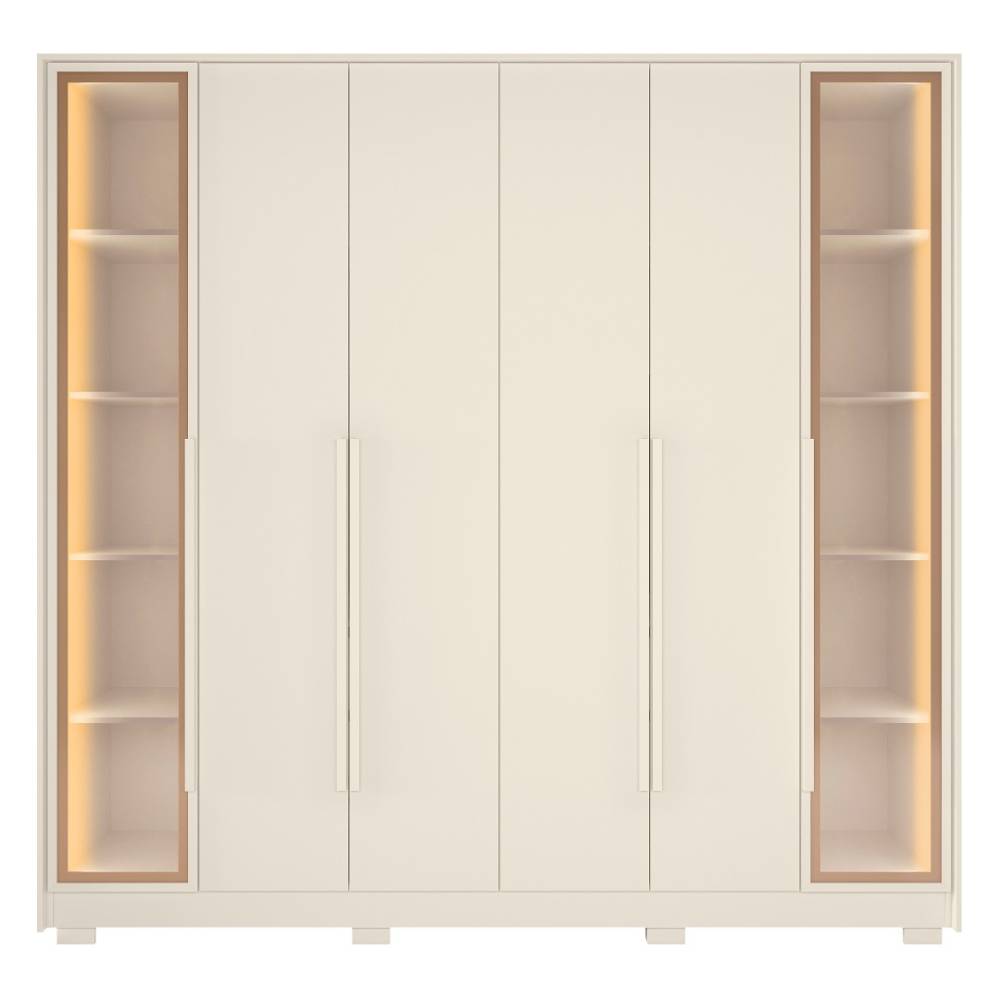 Guarda Roupa Casal Napoli c/ 6 Portas 4 Gavetas - Off White