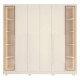Guarda Roupa Casal Napoli c/ 6 Portas 4 Gavetas - Off White