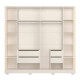 Guarda Roupa Casal Napoli c/ 6 Portas 4 Gavetas - Off White