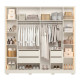 Guarda Roupa Casal Napoli c/ 6 Portas 4 Gavetas - Off White