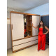 Guarda Roupa Casal Atena Albatroz c/ 2 Portas 6 Gavetas - Cinamomo/Off White