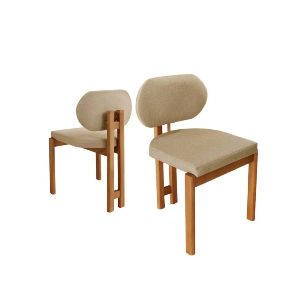 Cadeira Mavie  - Linho Palha