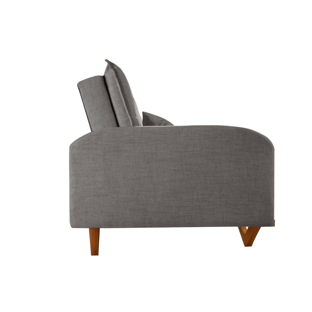 Sofá Cama 3 Lugares Cannes - Linho Cinza