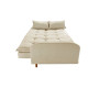 Sofá Cama 3 Lugares Cannes - Linho Bege