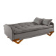 Sofá Cama 3 Lugares Cannes - Linho Cinza