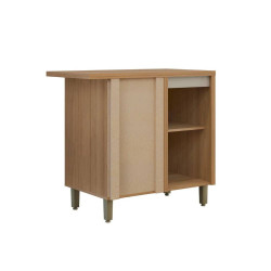 Balcão de Canto Inferior Allure -  Jequitibá/Gris Fosco