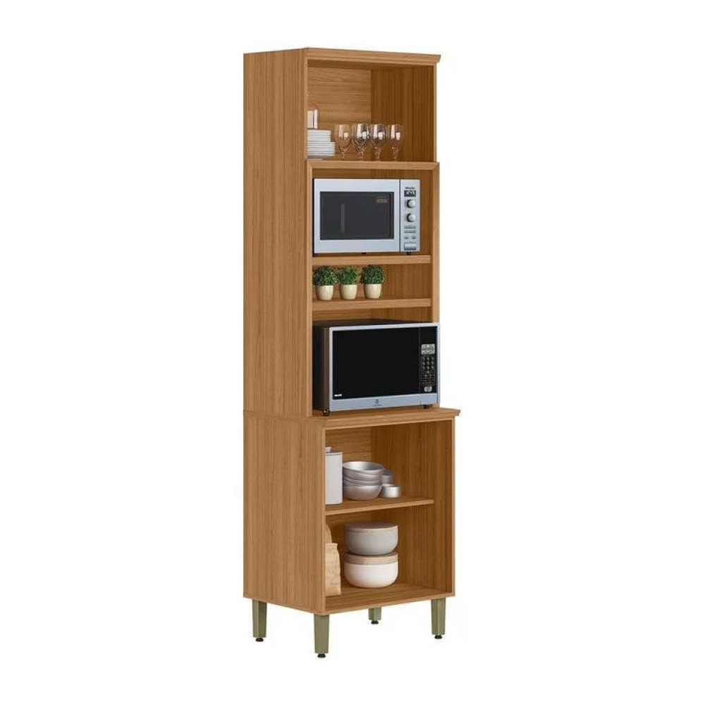 Paneleiro Torre quente  3 Portas Selene - Jequitiba/Off White Fosco