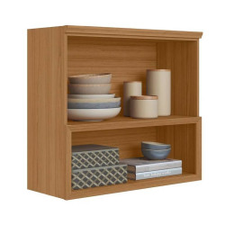 Armário Aéreo Duplo 80cm c/ 2 portas Selene - Jequitiba/Off White Fosco